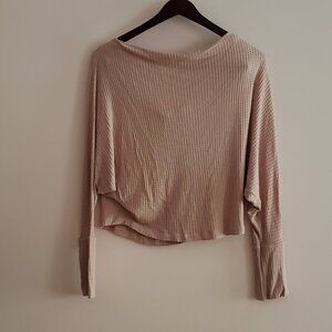 Beige Thermal Long Sleeve Top [Lulu’s] [Size M]